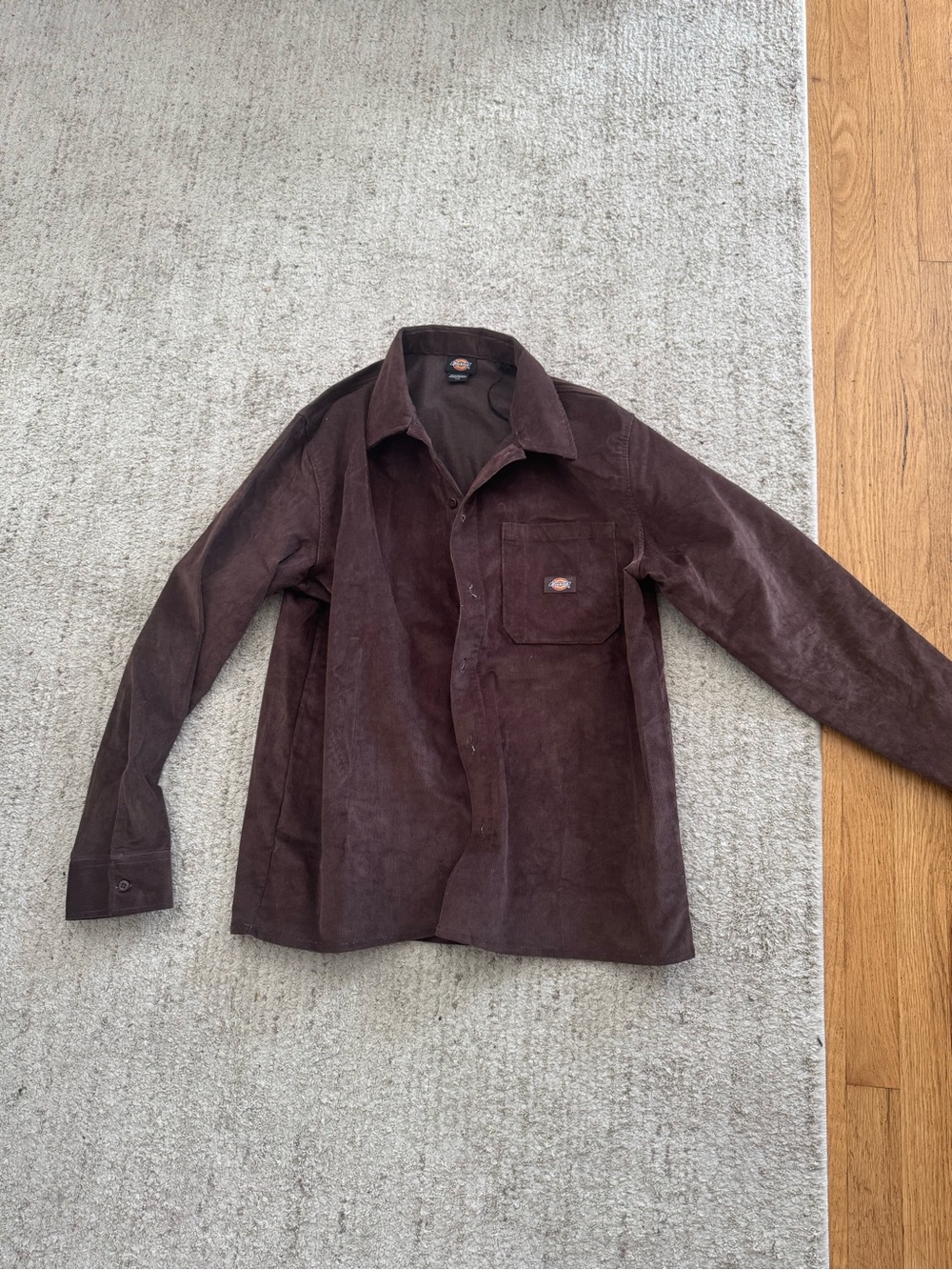 Dickies Men's Dark Brown Suede Shirt Jacket